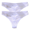 2PCS/Set Lace Sexy G-String Thongs Transparent Women&#39;s panties Low-Waist Female Underpants Mesh Perspective Briefs Lingerie M-XL