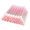 50pcs Reusable Eyelash Brush Tube Disposable Eyelash Wands Eyebrow Brush Replaceable Dust-proof Sparkling Broken Diamond Bottom
