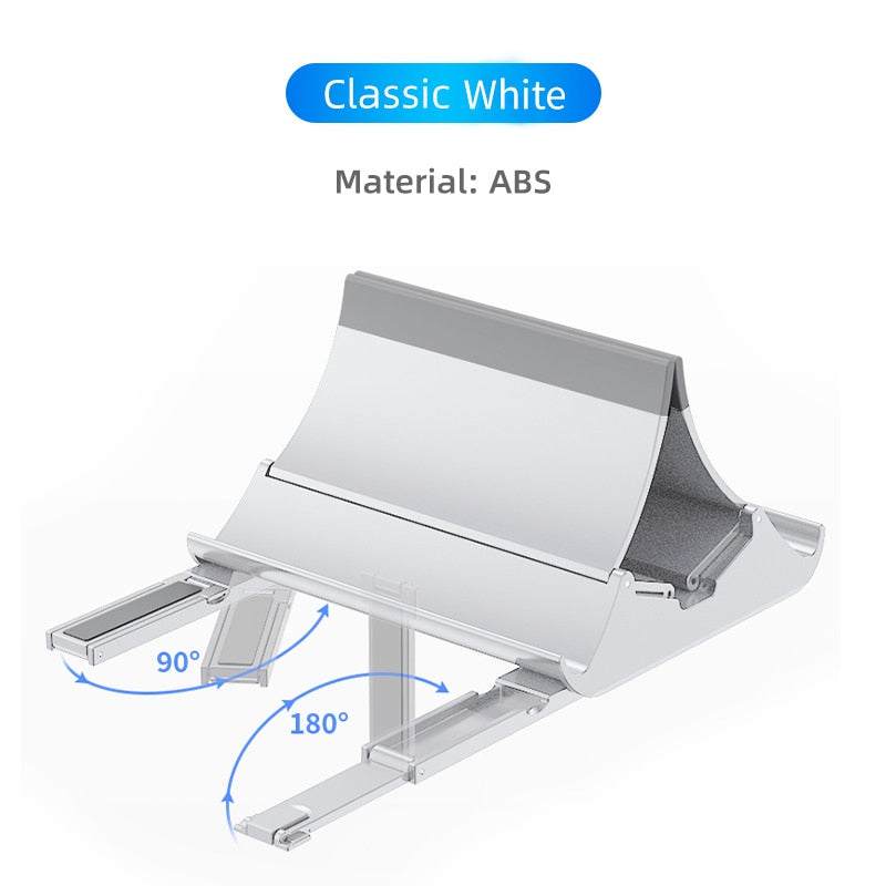 CABLETIME Vertical Laptop Stand Heat Dissipation Non-slip Silicone Gravity Holder for MacBook Surface iPad Tablet Stand C418