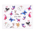 1Pcs Water Nail Decal and Sticker Flower Leaf Tree Green Simple Summer DIY Slider for Manicure Nail Art Watermark Manicure Decor