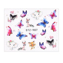 1Pcs Water Nail Decal and Sticker Flower Leaf Tree Green Simple Summer DIY Slider for Manicure Nail Art Watermark Manicure Decor