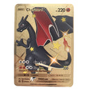 Newest Pokemon Vmax V GX EX Shiny Gold Metal Card PV French Game Tag Team Fighting Ordering Series Child Christmas Gift