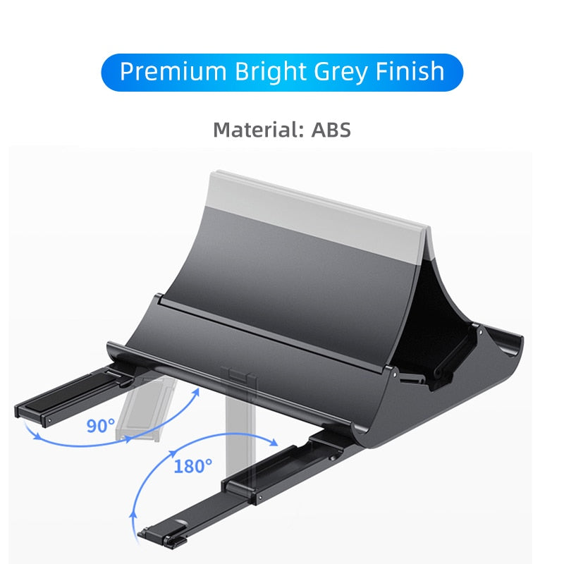 CABLETIME Vertical Laptop Stand Heat Dissipation Non-slip Silicone Gravity Holder for MacBook Surface iPad Tablet Stand C418