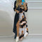 Women Boho Shirt Dress Summer Turn-down Collar Single Breasted Button Irregular Long Dress Female Sexy Letter Print Maxi Dresses