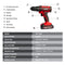 WOSAI New 20V Cordless Drill Electric Screwdriver Mini Wireless Power Driver DC Lithium-Ion Battery 3/8-Inch 2 Speed Power Tools