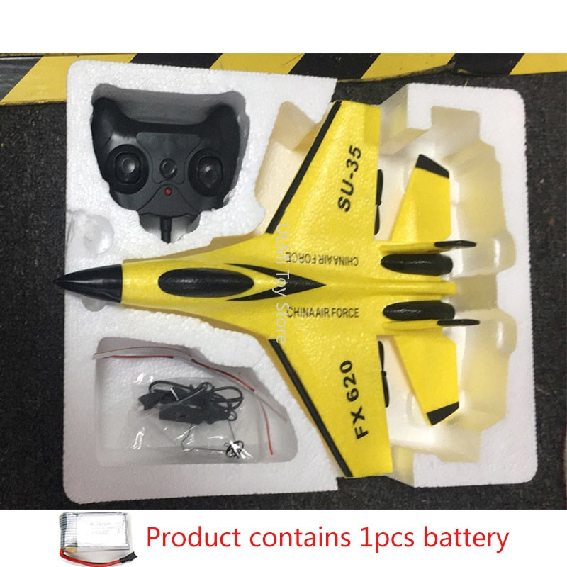 SU-35 RC Remote Control Airplane 2.4G Remote Control Fighter Hobby Plane Glider Airplane EPP Foam Toy RC Plane chargeable Batter