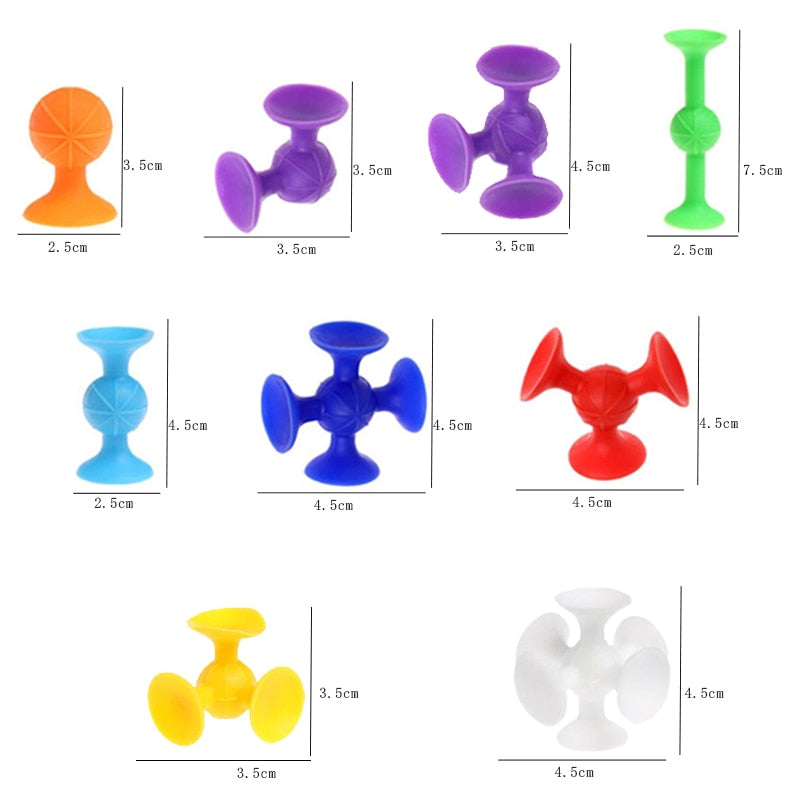 New Soft Building Blocks kids DIY Pop squigz sucker Funny Silicone block Model Construction Toys Creative Gifts For Children Boy