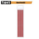 Solid Carpenter Pencil Set Woodworking Tools Mechanical Pencil 3 Colors Refill Construction Job Tools Carpentry Marking Scriber