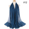 Hijab Scarf 72*175cm Plain Chiffon Scarves For Women Muslim Fasion Islam Clothing Headscarves Shawl For Ladies Headwrap Ramadan