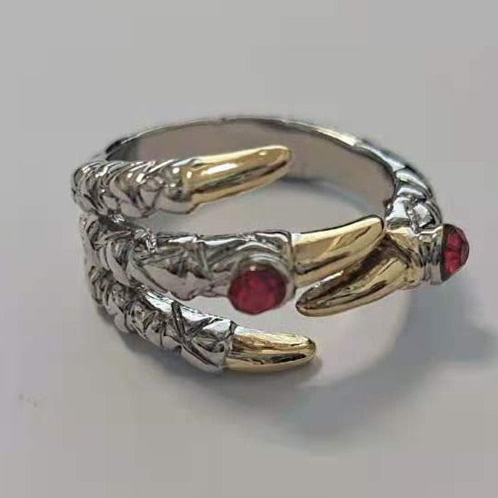 1pcs Titanium Steel Eagle Dragon Claw Halloween Skull Ring Hot Selling Men&