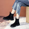 Chelsea Boots Chunky Boots Women Winter Shoes Cow Suede  Ankle Boots Black Female Autumn Fashion Platform Booties