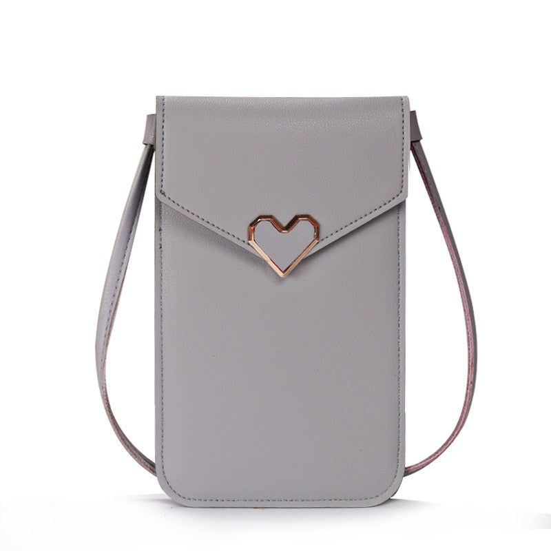 2022 Bag For Women Touch Screen Cell Phone Purse Smartphone Wallet Shoulder Strap Handbag PU Leather Casual Solid Crossbody Bags