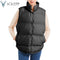HXJJP Down Cotton Sleeveless Jackets Women Short Puffer Inflatable Vest Autumn Winter Loose Outerwear Bread Waistcoat 709