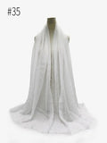 Pleated Plain Hijab Scarf Muslim Women Cotton Crinkle Headband Veil Scarves 2021 Fashion Islamic Headscarf Head Wraps Turban
