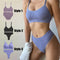 2PCS/Set Women Seamless Bra Panties Set Sexy Stretch Sport Bra Thong Briefs Style Panty Bralette Crop Top Intimates Lingerie Set