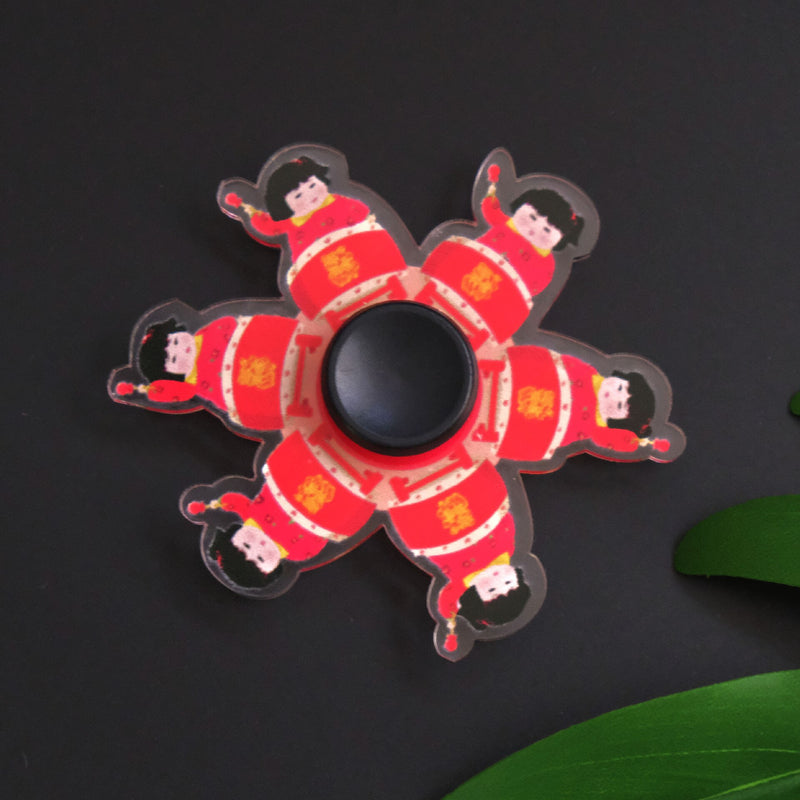 New 3D Running Cartoon Anime Character Astronaut Spinner Stress Relief Toys Anti-Stress Fidget Toy Finger Dynamic Changing Gyro