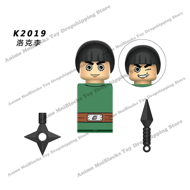 Naruto Sasuke Sakura Kakashi Obito Jiraiya Tsunade anime dolls Mini Action toy Figures cartoon Assemble blocks kid Birthday gift