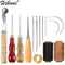 Leather Craft Sewing Kit Waxed Thread Hand Quilting Needles Sewing Awl for Beginner Leather Upholstery Repair, Stitching, Sewing