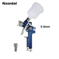 0.8mm/1.0mm Mini HVLP Spary Gun Paint Airbrush Gravity Feed Air Brush for Wall Car Painting Nail Cake Decorate Painting Spraying