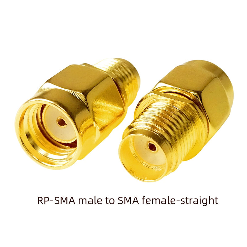 YPioneer C20073-92 1PC SMA To SMA Male Female Gold Plated RP SMA Male RP-SMA Female Connector RF Adapter Straight Bent L/T Type