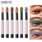 QIBEST Pearlescent Silkworm Eyeshadow Pen Lasting Waterproof Shiny Pigment Cosmetics Glitter Matte Nude Eye Shadow Pencil Makeup