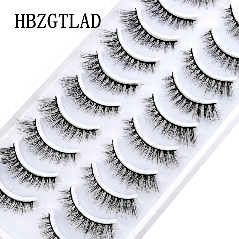NEW 10 Pairs Natural False Eyelashes Fake Lashes Long Makeup 3d Mink Lashes Extension Eyelash Mink Eyelashes for Beauty 54