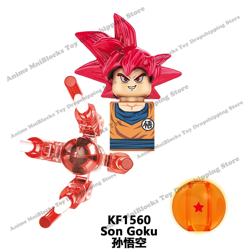 KT1007 KT1009 KT1011 KT1020 KF6142 Dragon Ball Z Goku Vegeta Trunks Kuririn Mini Action toy Figures Kids Assemble dolls Gifts