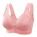 3PCS New Arrival Large Size Front Button Comfortable Gather Bra Breathable Thin Section Without Steel Ring Women Underwear 105