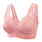 3PCS New Arrival Large Size Front Button Comfortable Gather Bra Breathable Thin Section Without Steel Ring Women Underwear 105