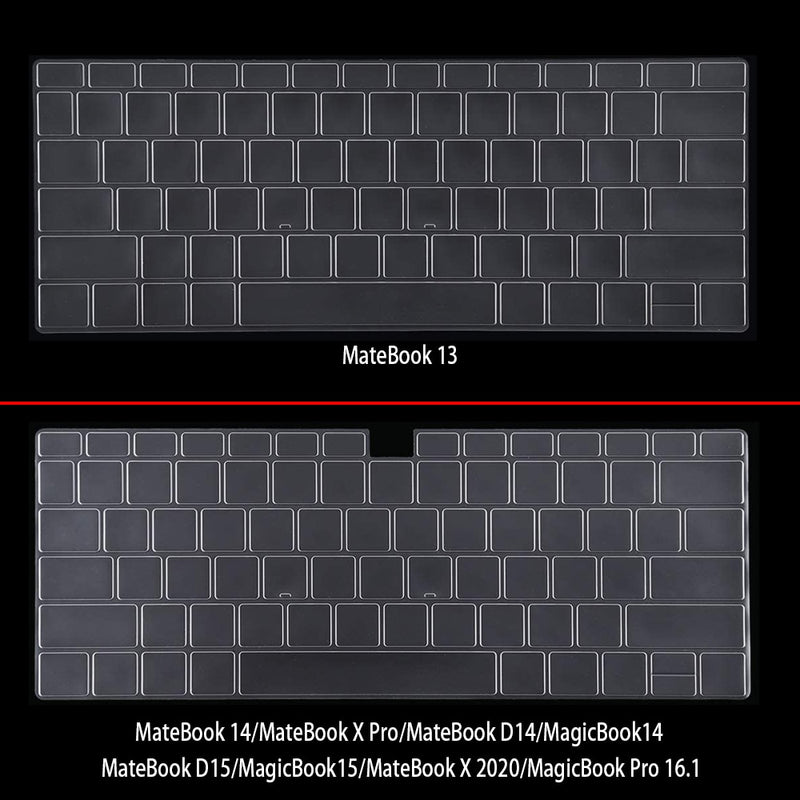 Laptop Case for Huawei MateBook D14/D15/13/14 MateBook X 2020/X Pro 13.9/Honor MagicBook 14/15/Pro 16.1 +Keyboard Cover