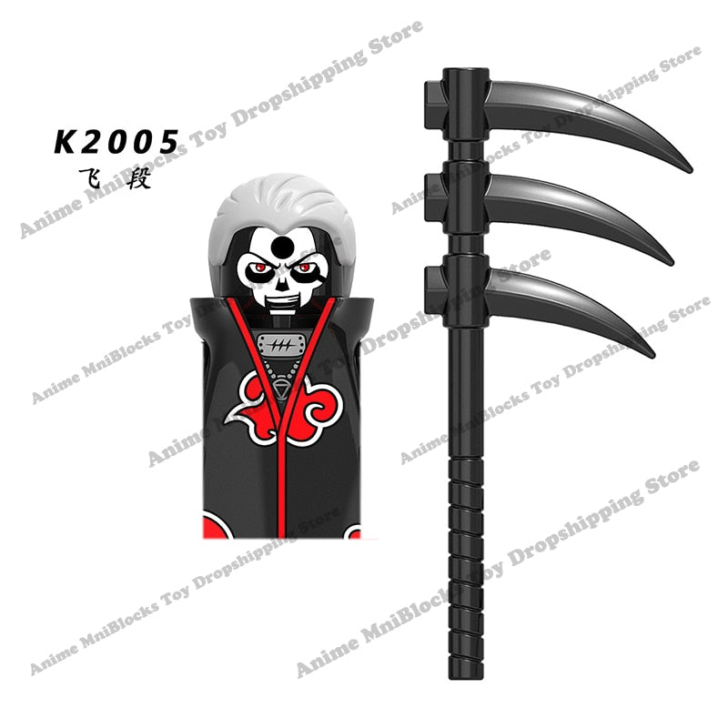 Naruto Sasuke Sakura Kakashi Obito Jiraiya Tsunade anime dolls Mini Action toy Figures cartoon Assemble blocks kid Birthday gift