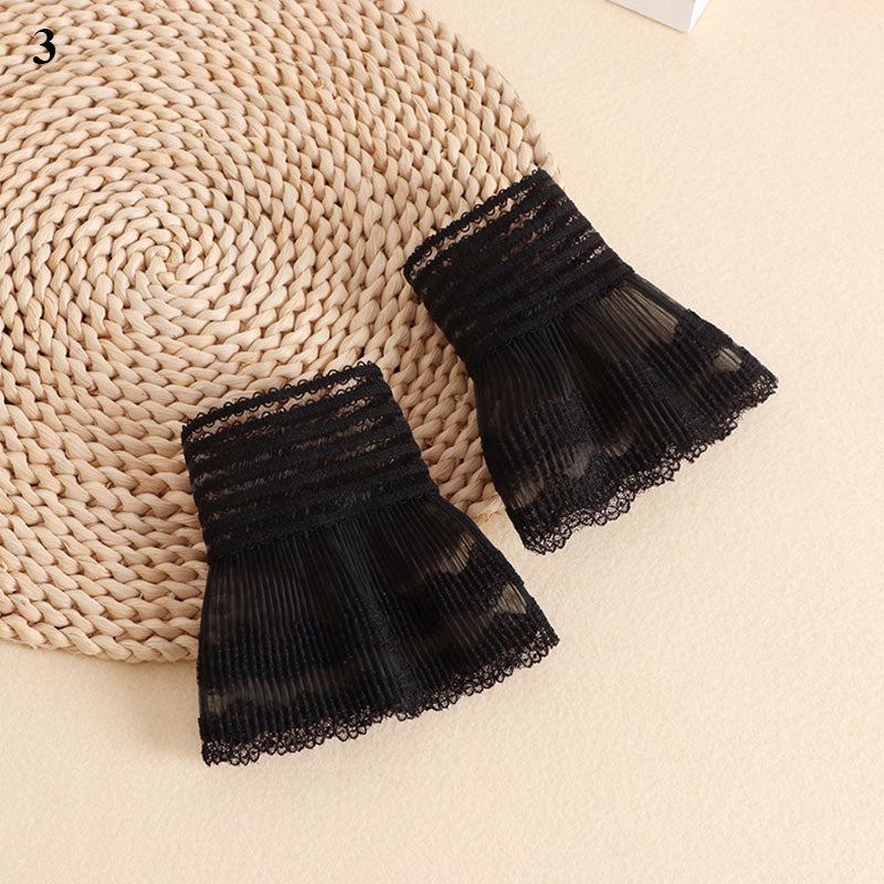 New Fake sleeves autumn winter wild sweater decorative sleeves pleated wrist Pleated organ fake sleeves universal fake cuff
