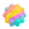 Rainbow Ball Push Bubble Antistress Cube Decompression Toys Squeeze 3D Elastic Ball Stress Relief Sensory Toy For Kids Gift