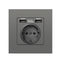 Depo Wall Type Dual USB Power Socket 2.1A, Electrical socket wall plug with usb, 16A 220V outlet, German EU Standard Socket