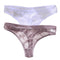 2PCS/Set Lace Sexy G-String Thongs Transparent Women&