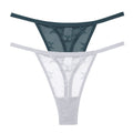 2PCS/Set Mesh Transparent Thong Women Panties Underwear Women Seamless G-String Female Underpants Intimates Lingerie S-XL