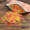 1000PCS Disposable Rubber Band Hairband For Children  Ponytail Hairs Ties Colourful Elastic Hair Bands Baby Hair Accessories