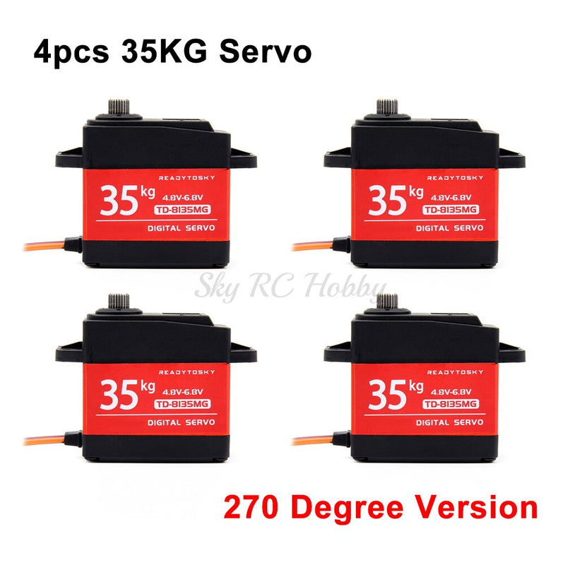 Waterproof 20KG 25KG 30kg 35kg 40KG 60KG Servos 180 270 360 Degree Large Torque Digital Servo Metal Gears 25T Arm For RC Car