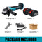 Drillpro 125mm Rechargable Electric Angle Grinder Grinding Cordless 388VF Brushless Power Tools Machine For Makita 18V Battery