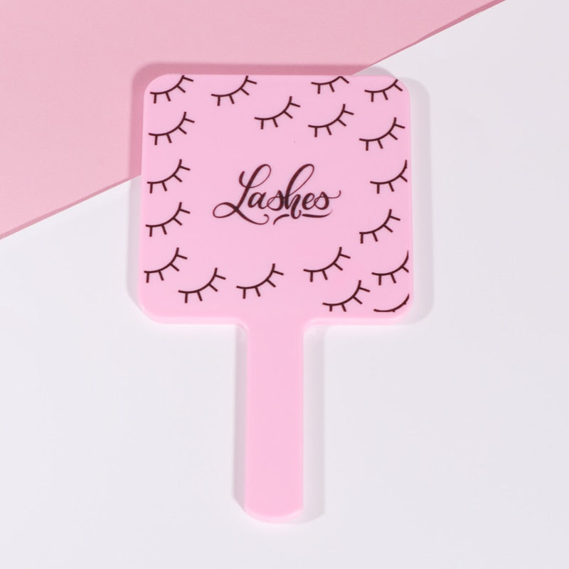 RISI For Eyelash Extension Handheld Makeup Mirror Square Makeup Vanity Mirror with Handle Hand Mirror SPA Salon Compact Mirrors