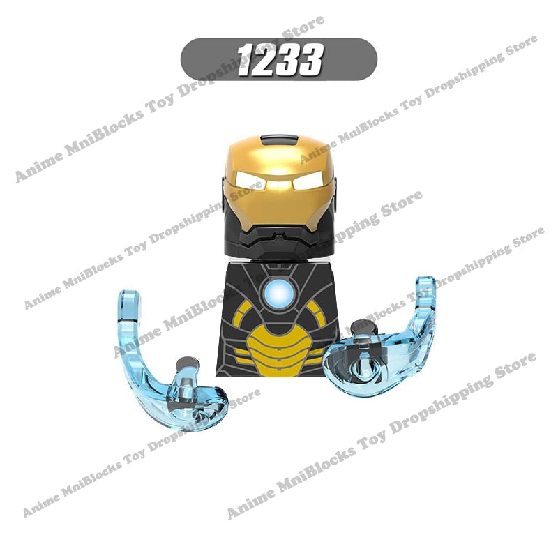 XP193 D009 WM718 Mark suit Disney anime movie figurine dolls mini plastic action toy figures Assemble blocks Christmas gifts
