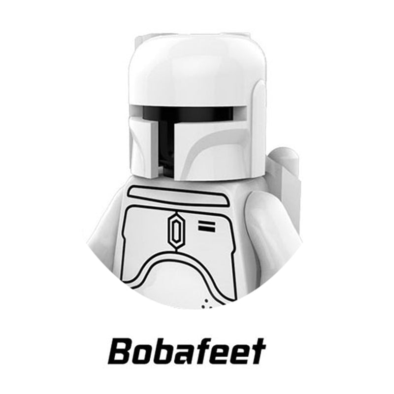 Mandalorian Building Blocks Jango Boba Fett Grogu Baby Yoda Pre Vizsla Bo-Katan Din Djarin Sabine Wren Brick Figure Toy