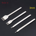 3/4/5/6mm Spacing Punch Tool For Leather Hole Punches Tool Lacing Stitching Sewing DIY Leather Craft Tools 1/2/4/6 Prong