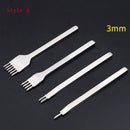 3/4/5/6mm Spacing Punch Tool For Leather Hole Punches Tool Lacing Stitching Sewing DIY Leather Craft Tools 1/2/4/6 Prong