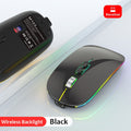 Dual Mode Bluetooth Wireless Mouse with One-Click Desktop Function Type-C Rechargeable Silent Backlight Mice for Laptop PC New
