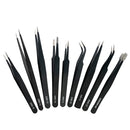 Anti-static precision tweezers set stainless steel ESD tweezers electronic repair soldering iron tool