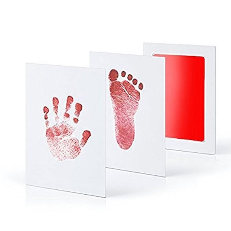 Newborn Baby Hand And Footprint Kit DIY Ink Pads Photo Frame Handprint Toddlers Souvenir Accessories Safe Clean Baby Shower Gift