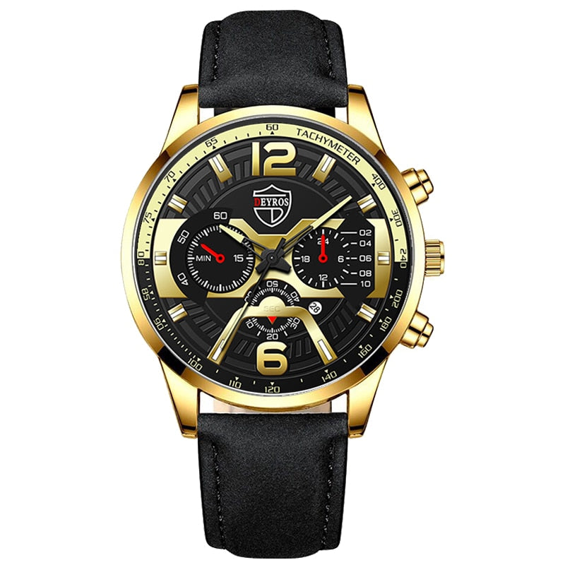 2022 Fashion Mens Stainless Steel Watches Luxury Men Sports Quartz Wrist Watch Male Business Casual Leather Watch reloj hombre