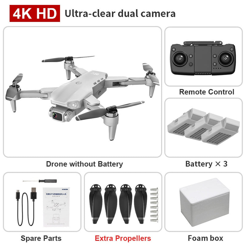 XKJ L900 PRO GPS Drone 4K Dual HD Camera Professional Aerial Photography Brushless Motor Foldable Quadcopter RC Distance1200M