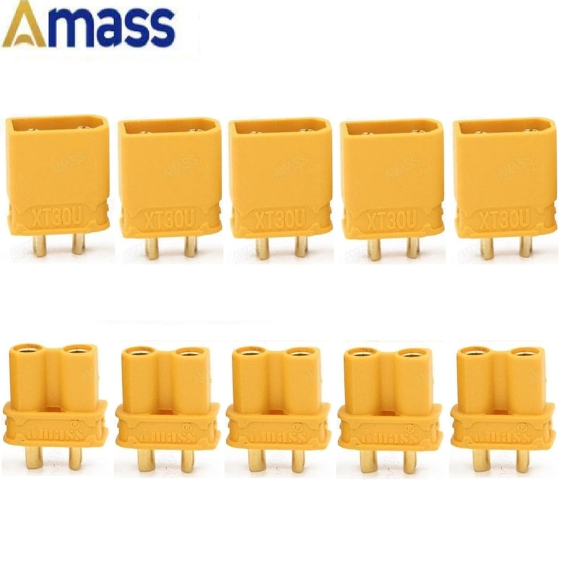 10 x Amass XT60+ XT60H XT30U XT90H Plug Connector With Sheath Housing 5 Male 5 Female (5 Pair )